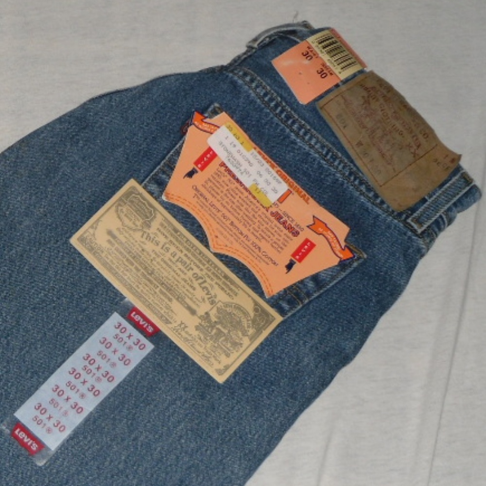 VTG 90's Levi's 501 Denim Jeans w/ Original Tags